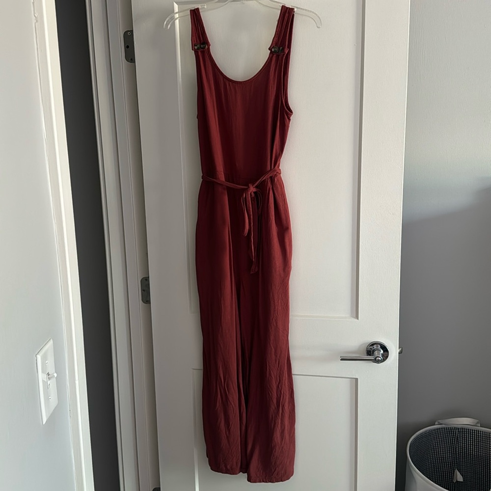 AE Low Back Tie Waist Jumpsuit